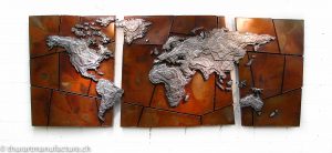 Weltenbilder II, Metallbildplastik, Patrick Thür