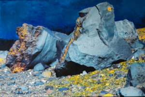 Lava vom Parinacota, Oelbild auf Fotoleinwand , Christoph Thür