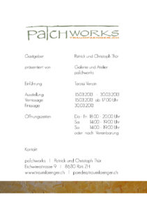 Einladung Patchworks Mount Parabol