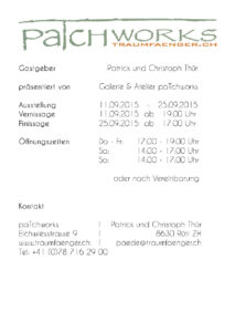 Wo endet der Baum, wo beginnt der Rest...? Einladung PaTchworks